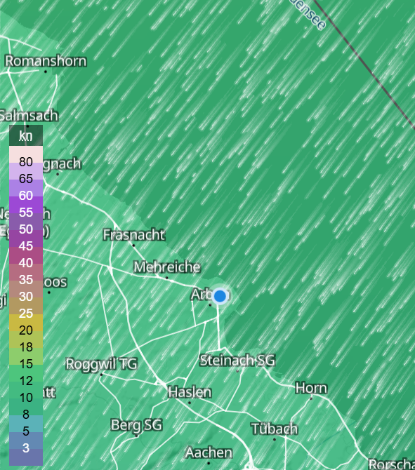 Windprognose 14.10.2025 1400 (meteoblue.com)